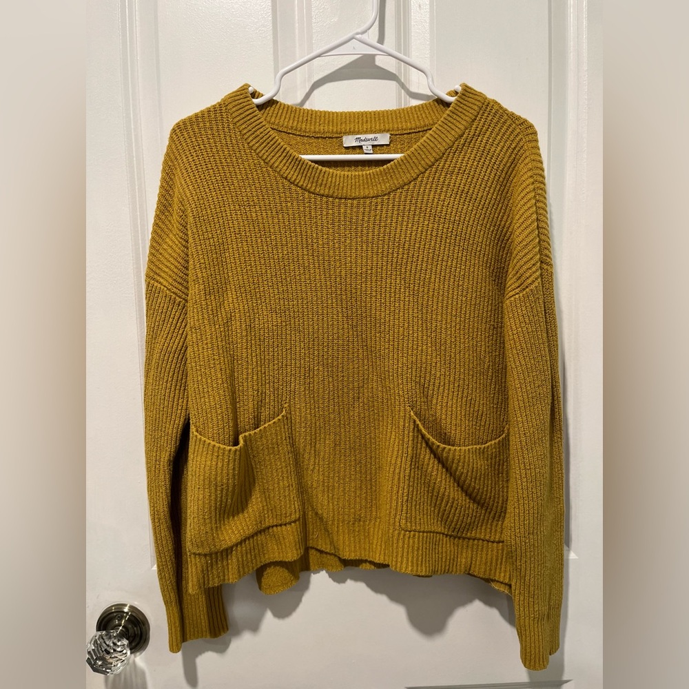 Madewell Golden Ribbed Crew Neck Sweater
